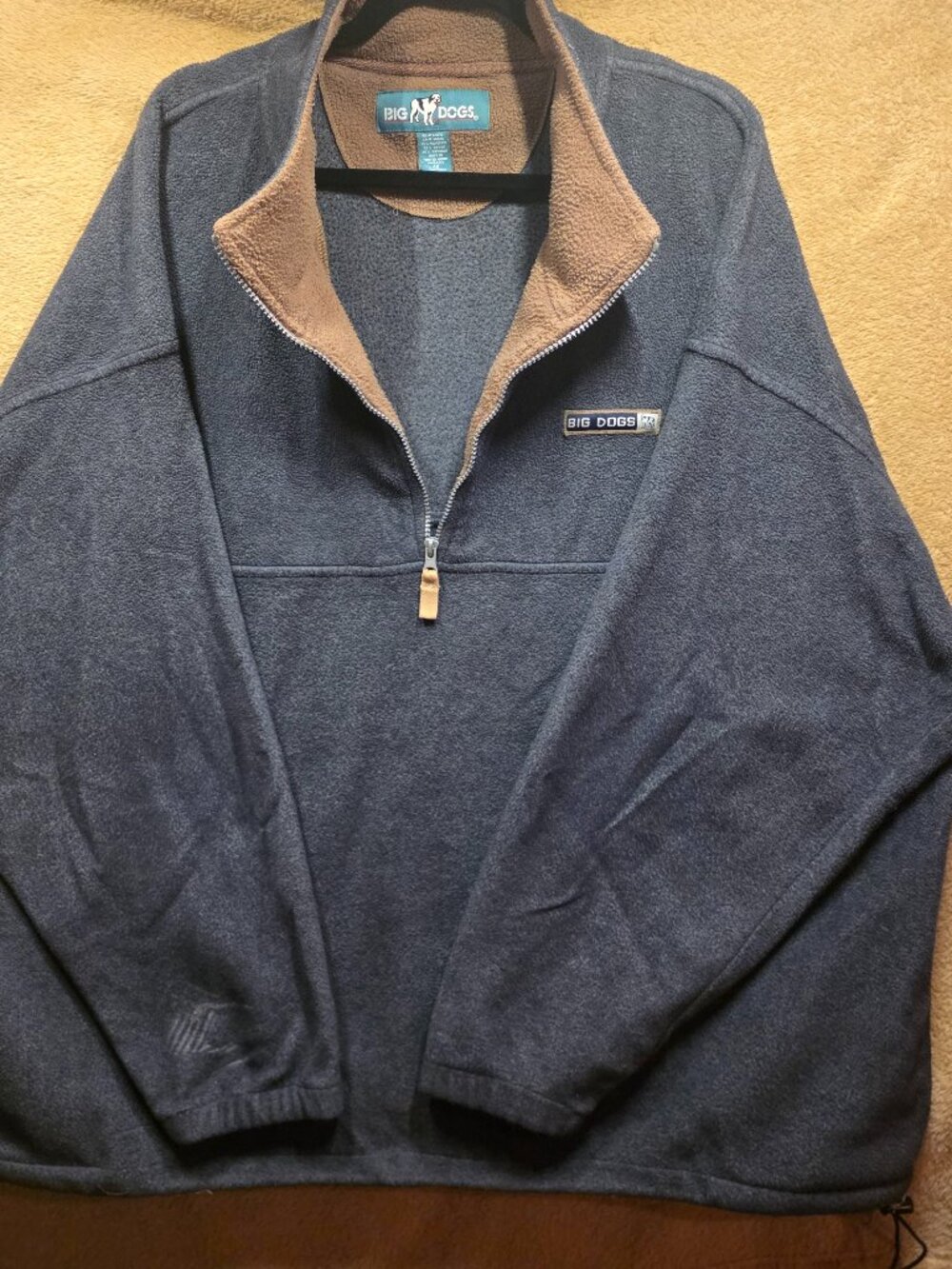 Vintage Men’s Big Dogs Quarter Zip Pullover Sweater -Sweatshirt SZ 4XL